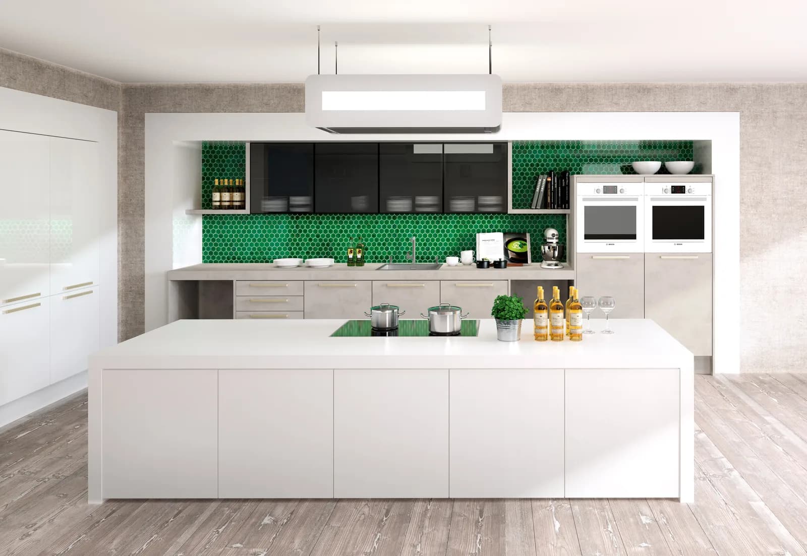 Maßgefertigte DAN La Corte Einbauküche Kombination 30 — Showroom Wien-Kagran