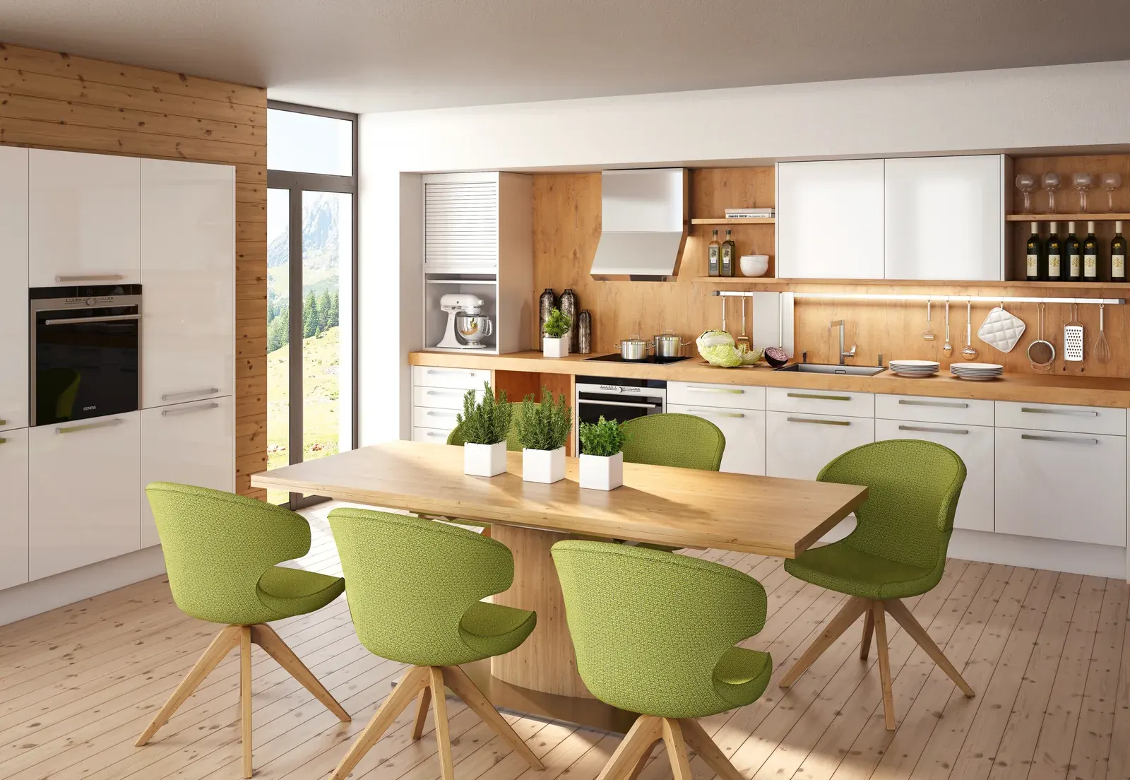 DAN Living Küche Kombination 08 — moderne Inselküche in Wien-Kagran
